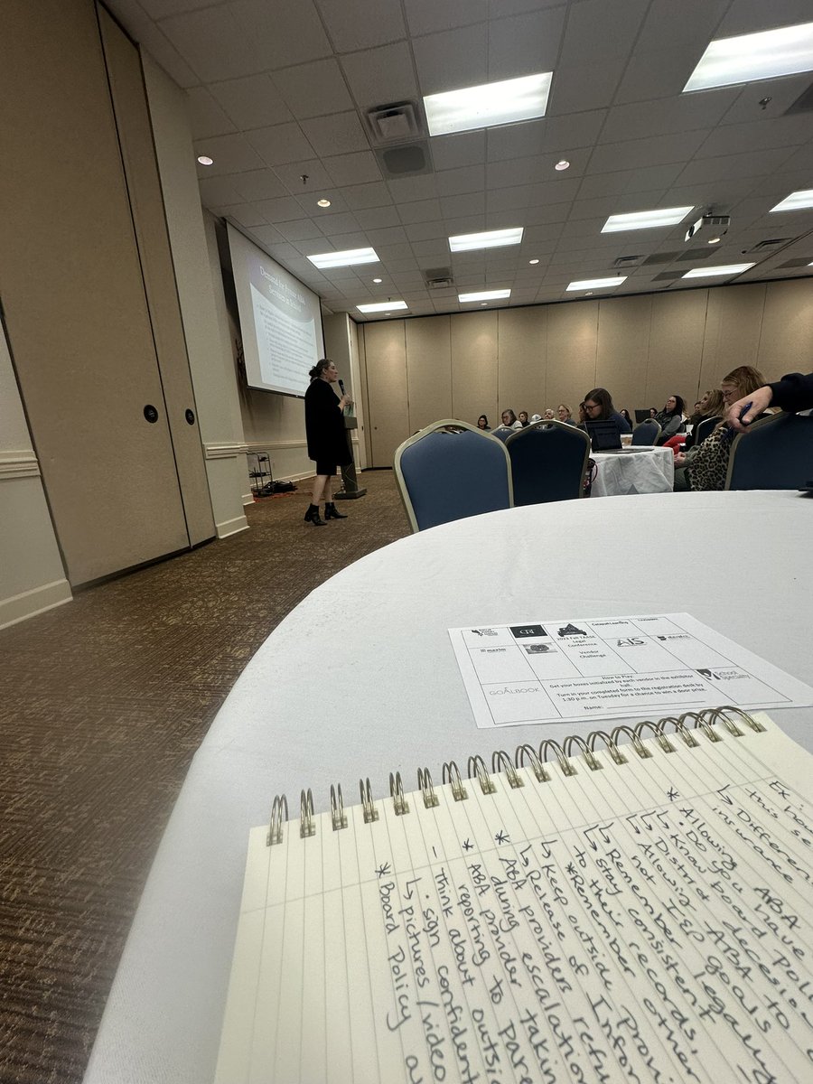 JessicaAlberson's tweet photo. Back up and learning this morning! ABA services and providing FAPE… good stuff! #TAASE @DCS_TN 📚🎉@DCSBST @DCSTNspePops https://t.co/GpqlW613RX