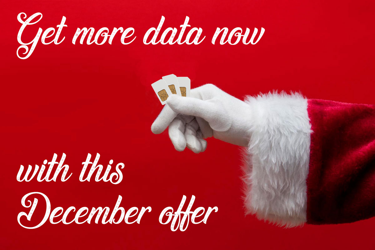The latest addition to our Multi-Network SIM offerings is the E3 SIM! To celebrate this launch, throughout December, we are giving away 20% extra data per month for free, for the life of the SIM.
Call our sales team today to take advantage of our data savings on 01234 865880