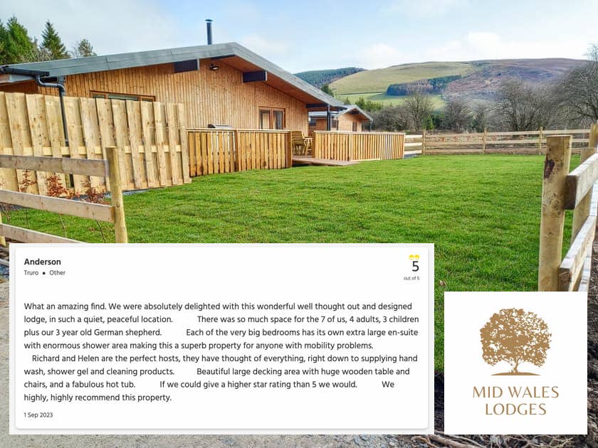 'An amazing find'... another 5-star review for Hawthorn Lodge!   

#WheelchairFriendly #wheelchairaccessible #disabledtravel #accessibilityforall #selfcateringaccommodation #visitmidwales #2023holidays #visitwales #disabledholidays #lodgeswithhottubs