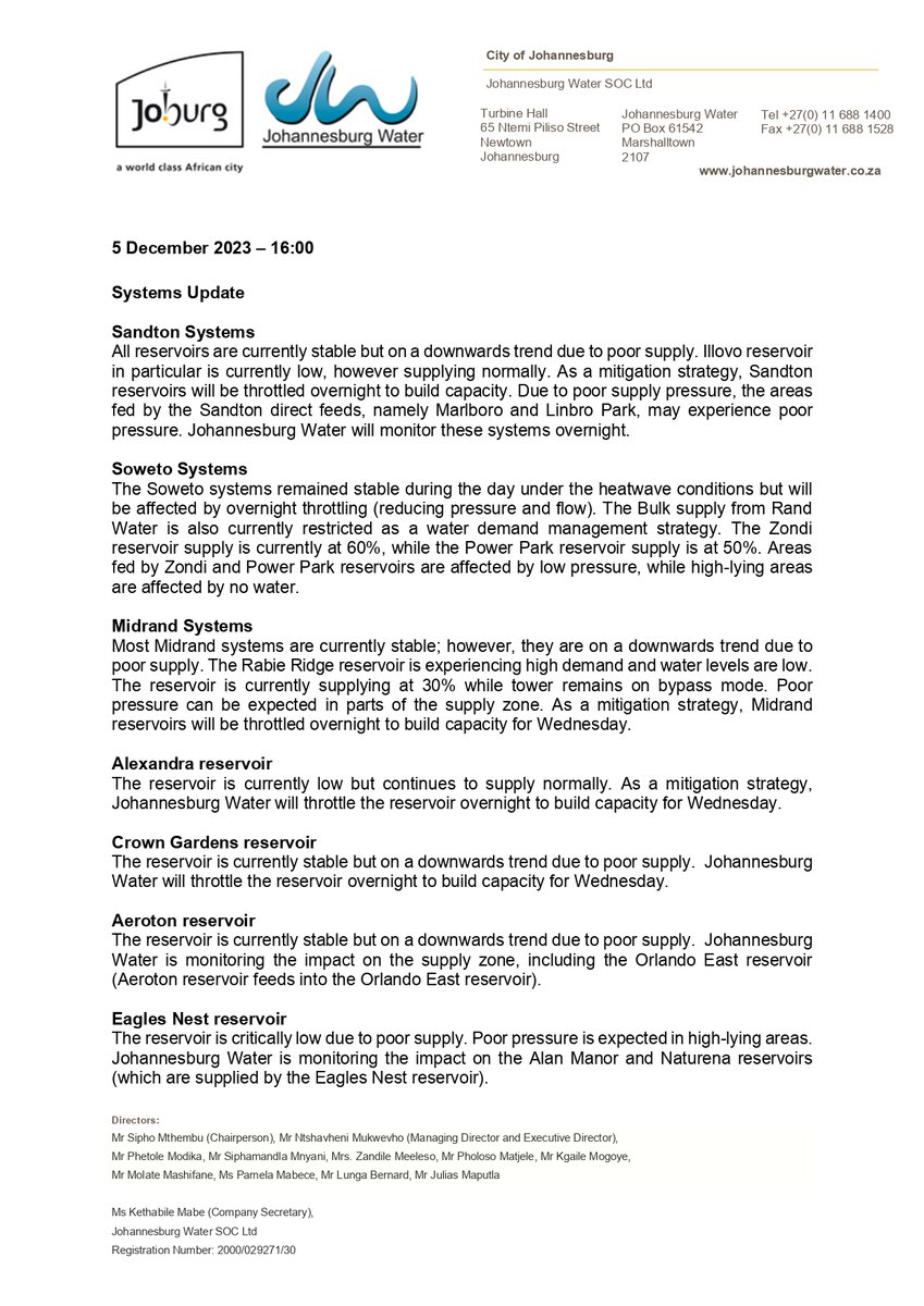 Johannesburg Water tweet media