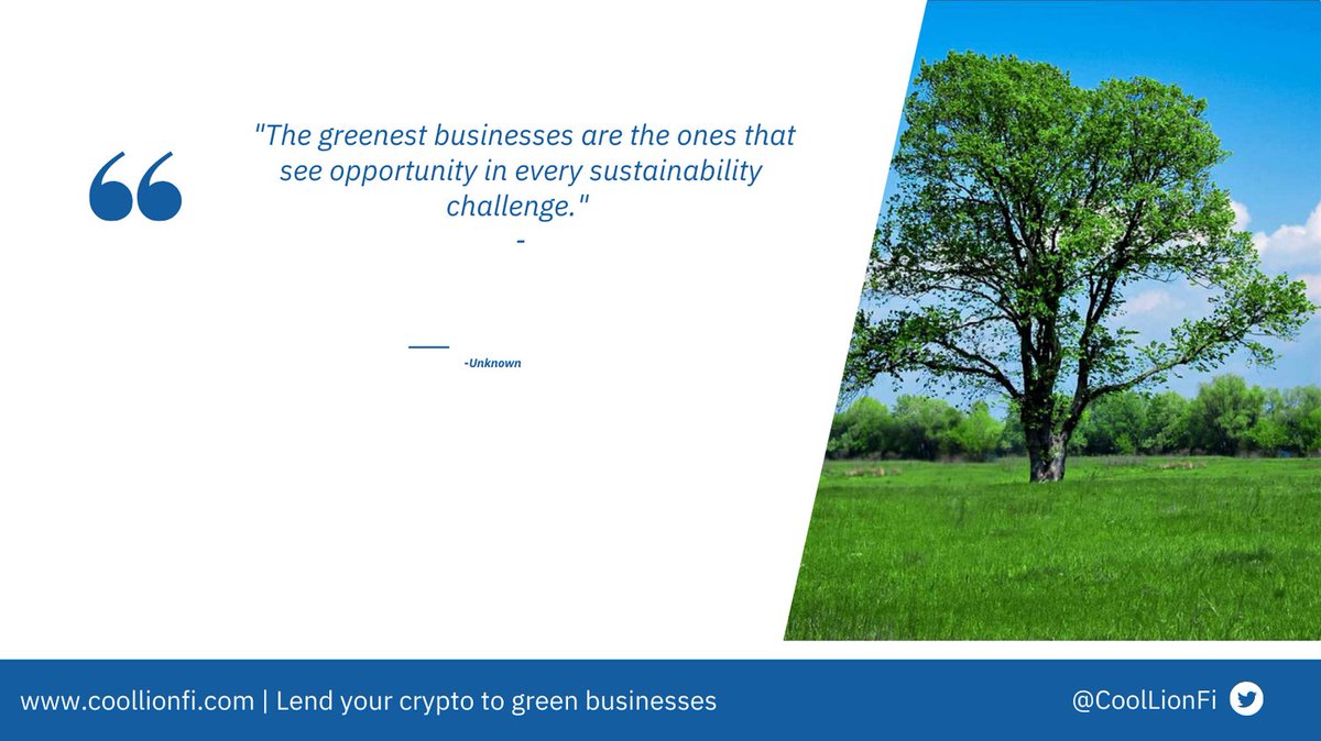 CoolLionFi's tweet photo. #Greenbusiness https://t.co/XudwvCyUFj