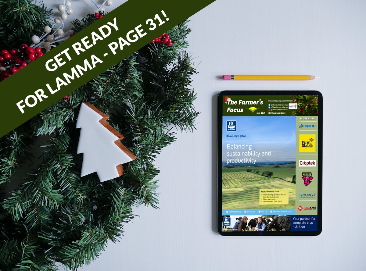 The Farmer's Focus is LIVE

Check Out this Week's GET READY FOR LAMMA Feature over on Page 31!

Sponsoring our magazine is <a href="/Yara_UK/">Yara UK</a>

Also featured inside this week we have:
<a href="/iseki_uk/">ISEKI UK</a>
<a href="/TRAAKiT/">TRAAKiT</a>
Cowberry Workwear &amp; much more

Check out the edition here:
farmersfocus.co.uk/publications/