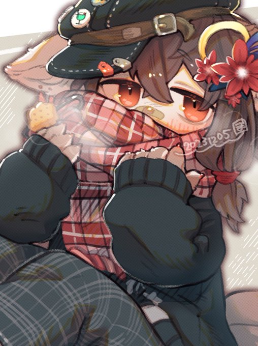 「plaid scarf」 illustration images(Latest｜RT&Fav:50)｜4pages
