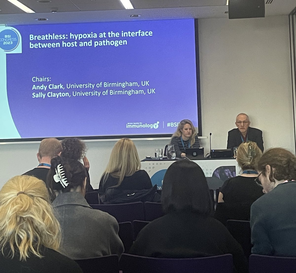 Team Respiratory UoB (@teamrespiratory) on Twitter photo Lovely to see Andy Clark and <a href="/SallyAClayton/">Sally Clayton</a> from <a href="/InflamAge_UoB/">Inflammation and Ageing</a> Charing the hypoxia session #BSI23 Lovely to see Andy Clark and <a href="/SallyAClayton/">Sally Clayton</a> from <a href="/InflamAge_UoB/">Inflammation and Ageing</a> Charing the hypoxia session #BSI23