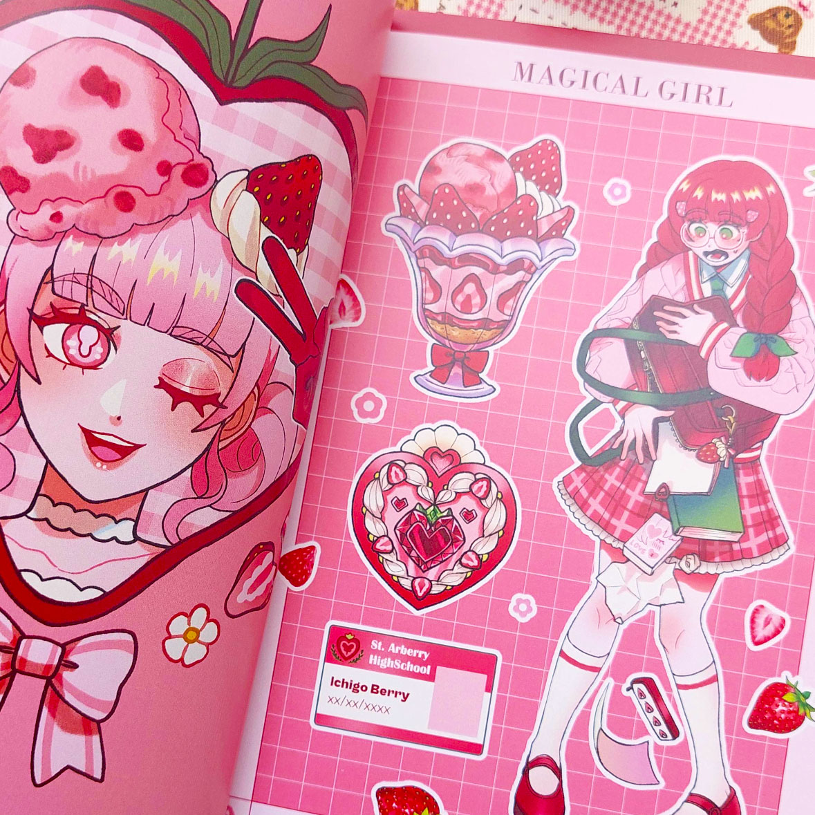 taking pics of my strawberrylicious artbook today!!!