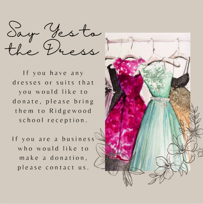 HelloRidgewood's tweet photo. Due to the success of the 'Say Yes to The Dress' event last year, we would like to organise another one for the 2024 Prom. We are hoping this event will ensure no student is left without a prom dress or suit. https://t.co/n043kDmsao