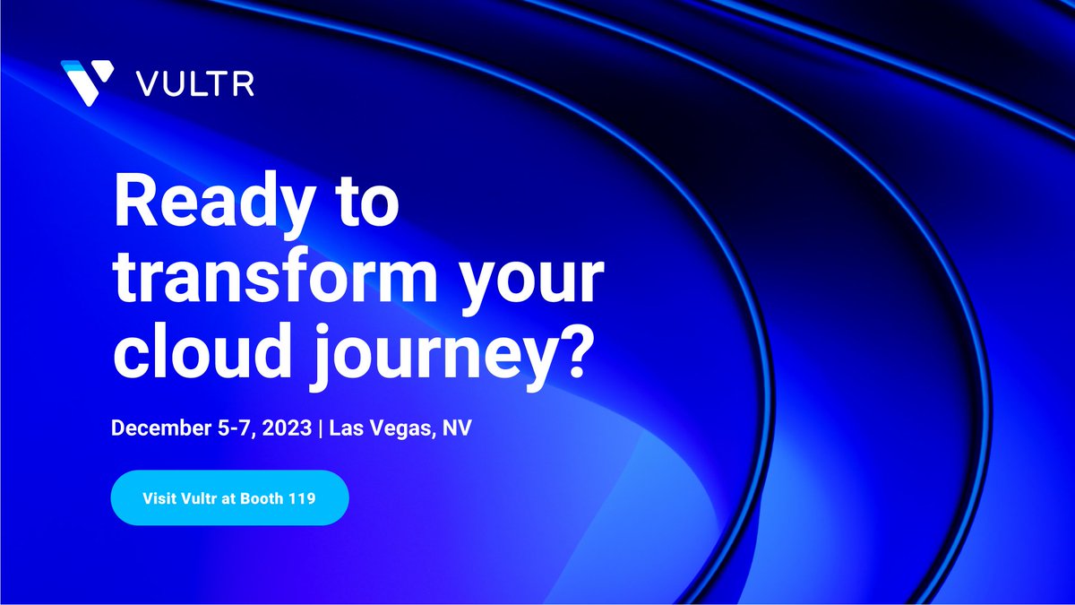 Hello from #GartnerIO! Visit Booth 119 to explore the world's largest independent cloud compute platform. Say goodbye to complexity and hello to seamless scalability. Follow #VultrGartner23 and take the first step towards a revolutionary cloud experience. vultr.com/events/gartner…
