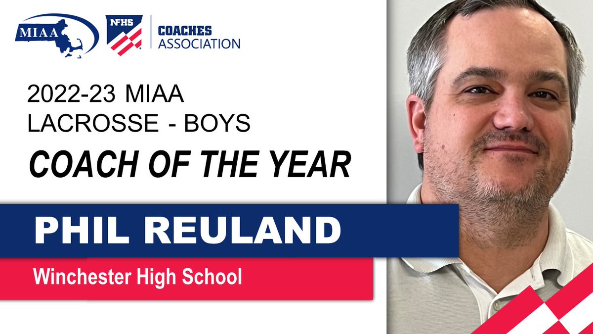 MIAA (@miaa033) on Twitter photo Congratulations to Phil Reuland of Winchester High School ... the MIAA/NFHS Boys Lacrosse Coach of the Year for 2022-23.
<a href="/Winch_Athletics/">Winchester Athletics</a> <a href="/winchesterbvlax/">winchesterbvlax</a> Congratulations to Phil Reuland of Winchester High School ... the MIAA/NFHS Boys Lacrosse Coach of the Year for 2022-23.
<a href="/Winch_Athletics/">Winchester Athletics</a> <a href="/winchesterbvlax/">winchesterbvlax</a>