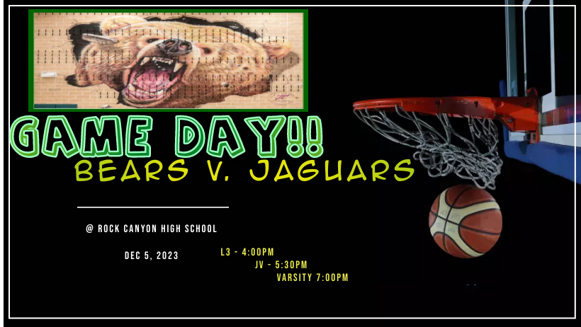 GAME DAY for all Levels at Rock Canyon tonight!  Come support your BEARS!!  <a href="/BearCreekWBball/">BearCreekWBBall</a> <a href="/BCHSAthletics1/">BearCreekAthletics</a>