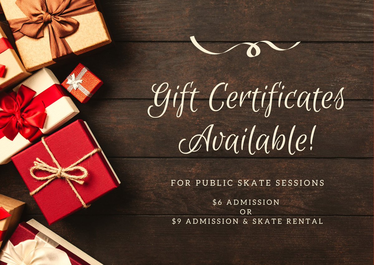 FindlayRec's tweet image. Give the gift of ice skating this Christmas! We have gift certificates available for public skate admission and skate rental. Call us at 419-424-7176 or visit our office between 7am &amp;amp; 4pm Monday through Friday to purchase your gift certificates!
