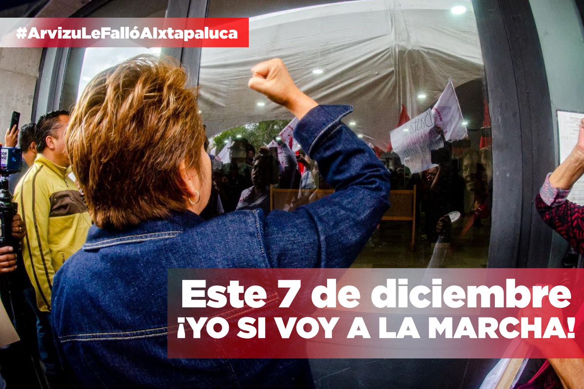 #ArvizuLeFallóAIxtapaluca
Con la guía de nuestra dirigencia, estaremos presentes el 7 de diciembre.