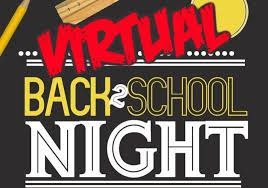 Back to School Night has Changed to:    THURSDAY, December 14TH by ZOOM.
The link for the zoom has been emailed to students and parents. Thank you