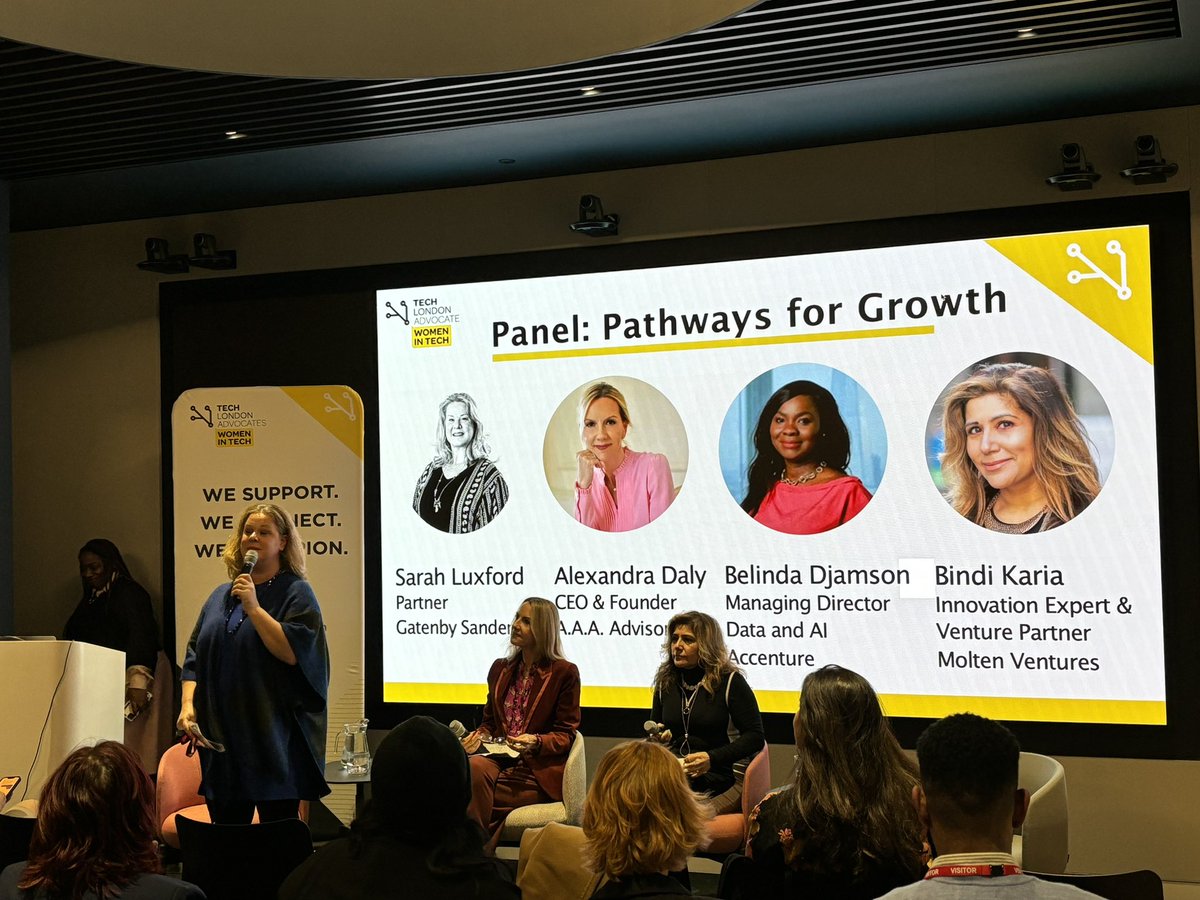Russ Shaw CBE (@russshaw1) on Twitter photo Very good panel discussion underway at <a href="/TLAWomeninTech/">TLA Women in Tech</a> event with <a href="/SarahRecruiter/">Sarah Luxford</a> <a href="/bindik/">Bindi Karia</a> <a href="/BDjamson/">Belinda djamson</a> & Alexandra Daly - @SukiFuller <a href="/TechLondonAdv/">Tech London Advocates</a> <a href="/GlobalTechAdv/">Global Tech Advocates</a> <a href="/GTA_BWTECH/">Global Tech Advocates Black Women in Tech</a> Very good panel discussion underway at <a href="/TLAWomeninTech/">TLA Women in Tech</a> event with <a href="/SarahRecruiter/">Sarah Luxford</a> <a href="/bindik/">Bindi Karia</a> <a href="/BDjamson/">Belinda djamson</a> & Alexandra Daly - @SukiFuller <a href="/TechLondonAdv/">Tech London Advocates</a> <a href="/GlobalTechAdv/">Global Tech Advocates</a> <a href="/GTA_BWTECH/">Global Tech Advocates Black Women in Tech</a>