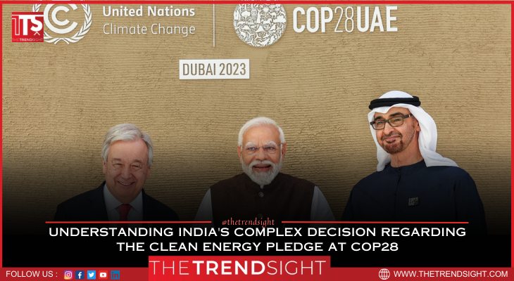 thetrendsight's tweet photo. India's abstention at COP28 stemmed from coal phase-out provisions conflicting with its reliance on coal for energy. Balancing financial challenges and commitments, India faces hurdles in transitioning to renewables, impacting glob efforts.

https://t.co/TkthabEIUD

#tts #energy https://t.co/yezEj8vwnt