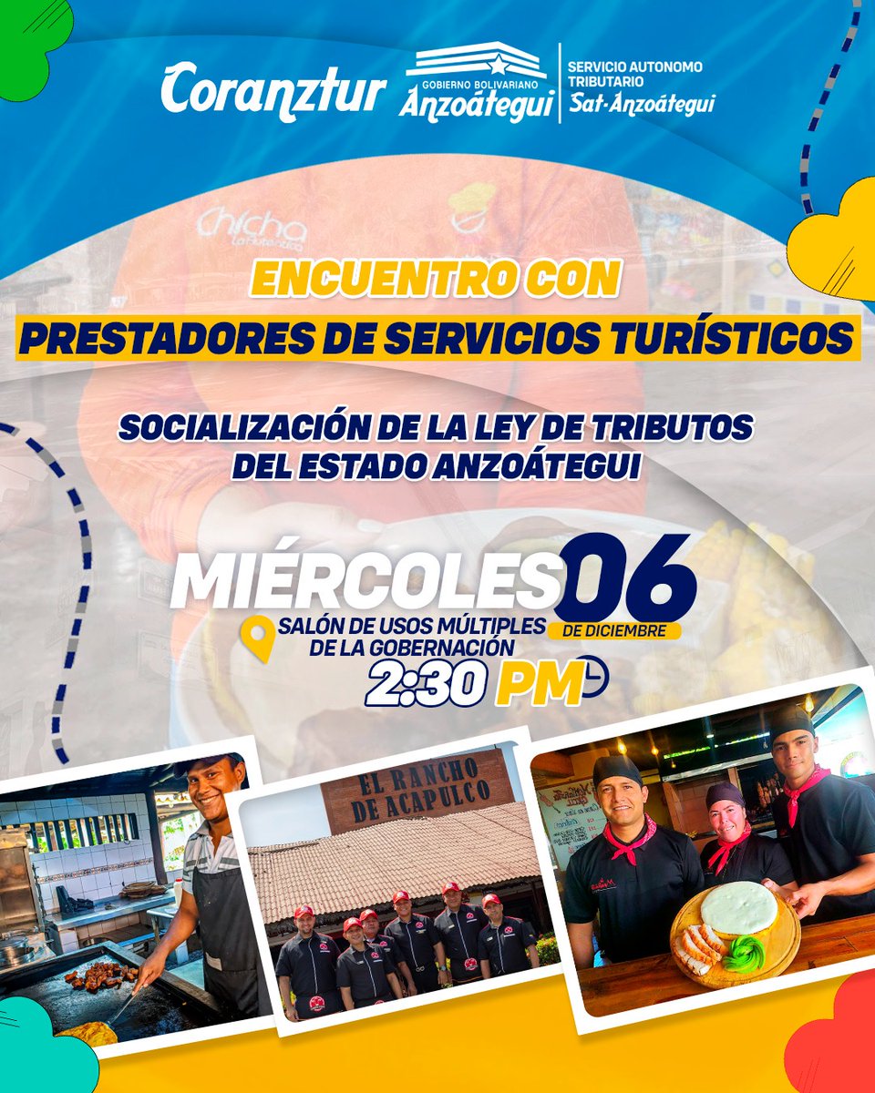 😁 ¿Contamos con tu asistencia? 💯 Gran encuentro con Prestadores de Servicios Turísticos de nuestra región. 🫂 Será una experiencia enriquecedora que no debes perderte. 📍 Gobernación del Estado Anzoátegui. @luismarcanos @frankvalerap