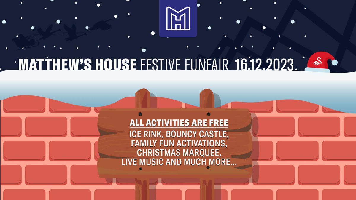 🎄🎅 Join us for our special pre-match Festive Funfair event at the Swansea.com Stadium ahead of our home clash against Middlesbrough on Saturday December 16.

In aid of <a href="/MattsHouseSA1/">Matthew's House</a> 🤗

👉 swanseacity.club/3RcvYIW