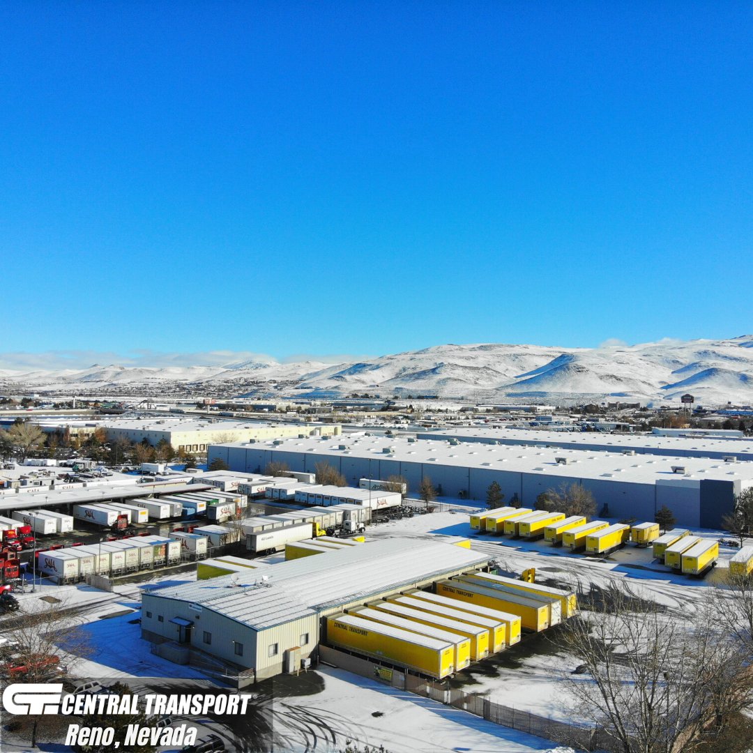 Throwing it back to the breathtaking winter views at our Reno, Nevada terminal last year. #CTPride #DronePhoto #RenoNevada #CentralTransport #LTL #Logistics