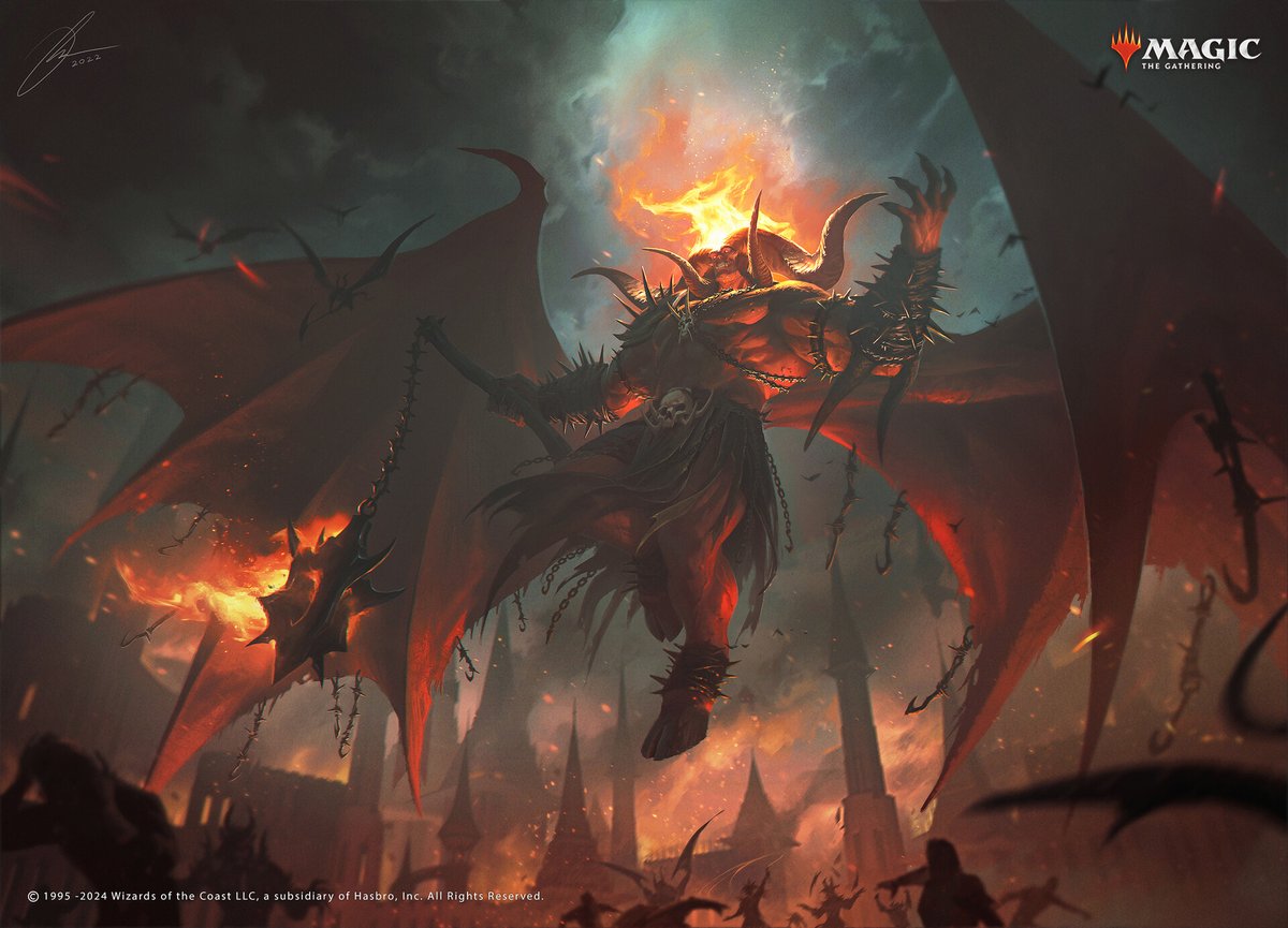 I got to paint the iconic Rakdos :) 
Rakdos, Patron of Chaos for MTG Murders at Karlov Manor

#MTGMKM
another creature to paint off my bucket list!
Special thanks and shoutout to my amazing AD Deborah Garcia,
thank you for this assignment!!
I had the most fun painting this demon.
