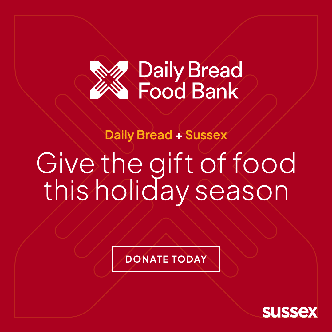 Your support makes a difference. Join us in making a meaningful impact this holiday season. Learn more and donate today: bit.ly/41k1vO1 #SussexParticipates #HolidayGiving #DailyBreadTO