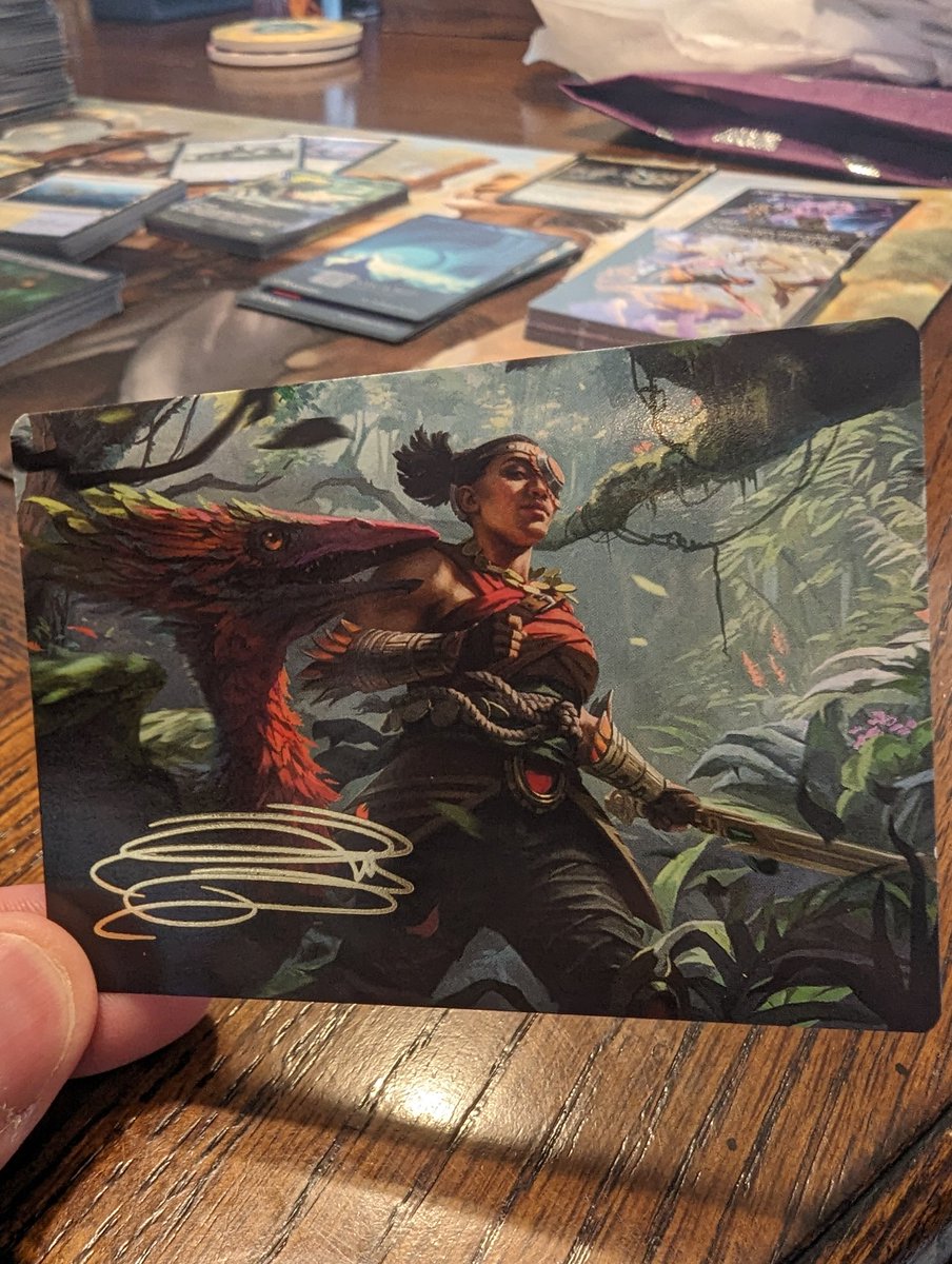 Veranfal's tweet photo. This is a top tier pull! Especially since it's my favorite MTG artist!!!! @Cathaoir1 https://t.co/X2UiV5uo1F