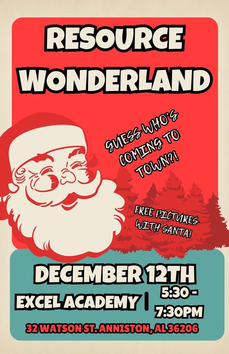 Guess who is joining us for the Resource Wonderland?! Come get your picture made with jolly ole St. Nick, eat cookies and hot cocoa, attend fun workshops, and take home needed resources. Can't wait to see you there!