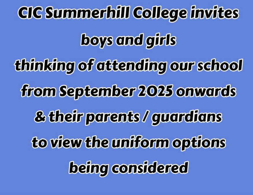 cicsummerhill's tweet image. **News Alert**

Come have your say on our new school uniform to be introduced for incoming students from September 2025 onwards.

Please see below for more details.