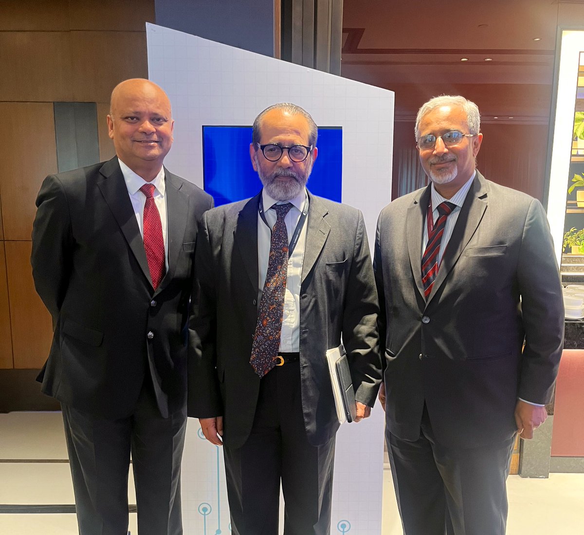 Diplomatic lineage ….Ambassador Rakesh Sood, 1st Ambassador of India to Conference on Disarmament, Ambassador DB Venkatesh Varma,  5th Ambassador to Conference on Disarmament and current incumbent at #GlobalTechSummit 2023