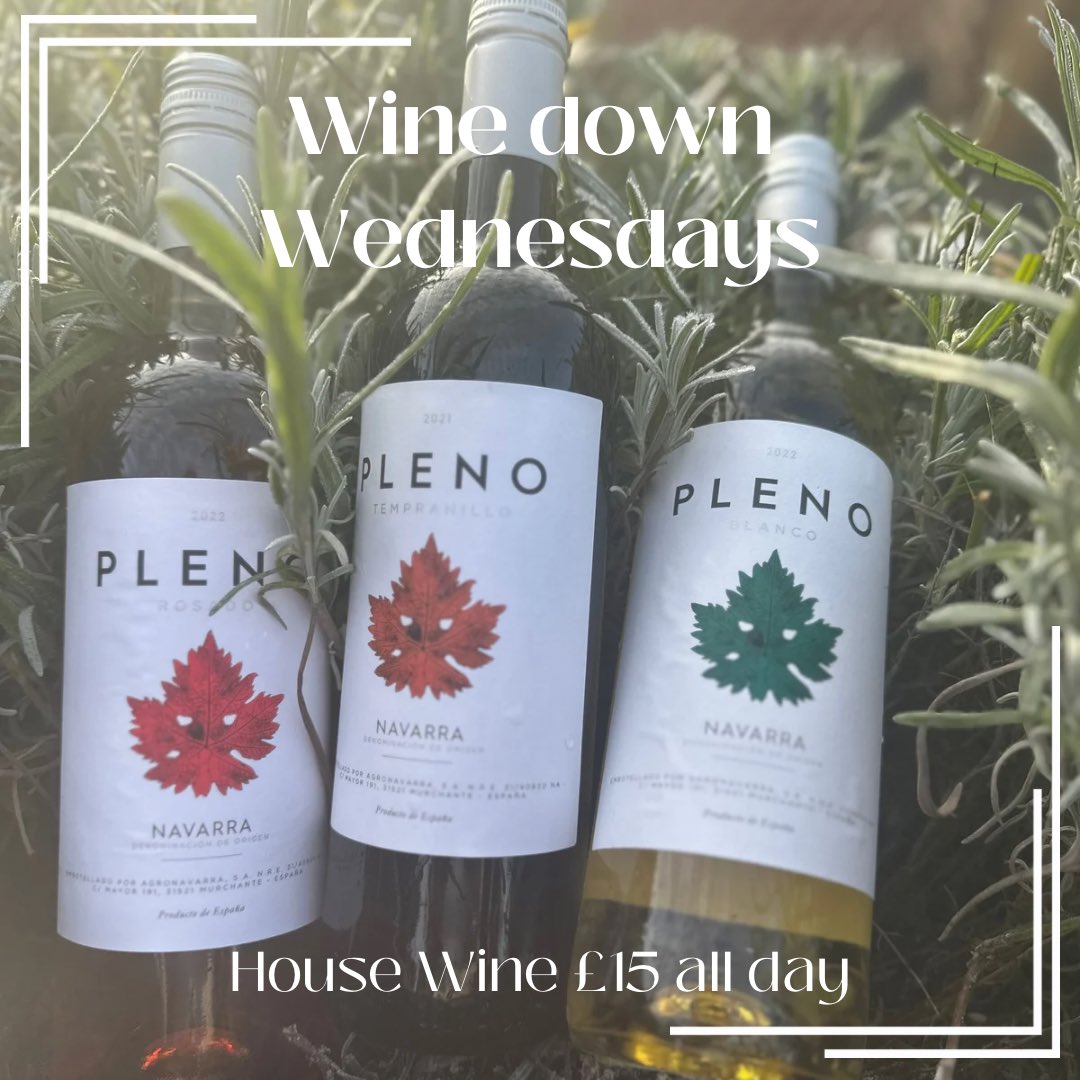 Beat the hump day blues with this amazing deal. 

Any bottle of our house wine for £15!

“Wine flies when your having fun”