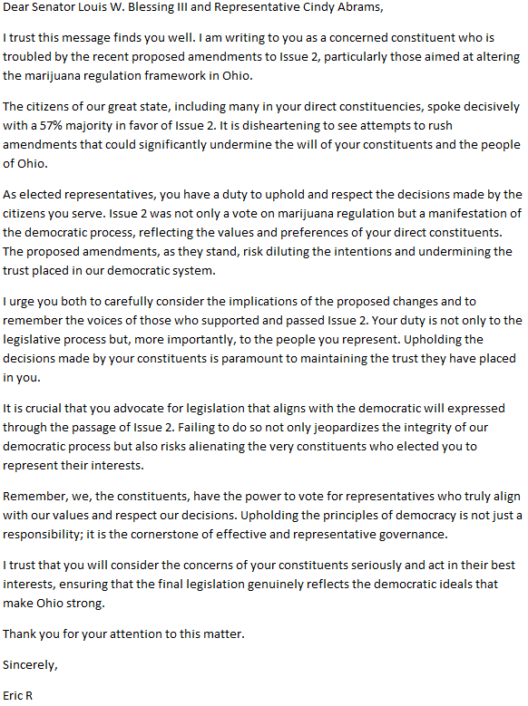 Eric - xJawlz (@xjawlz) on Twitter photo The citizens of our great state, including many in your direct constituencies, spoke decisively with a 57% majority in favor of Issue 2.
Do not support HB86 !!!
<a href="/AbramsforOhio/">Cindy Abrams</a>
<a href="/LBlessing308/">Louis W Blessing III</a> The citizens of our great state, including many in your direct constituencies, spoke decisively with a 57% majority in favor of Issue 2.
Do not support HB86 !!!
<a href="/AbramsforOhio/">Cindy Abrams</a>
<a href="/LBlessing308/">Louis W Blessing III</a>