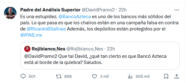 soyubaldo's tweet image. ¡Vaya consuelo! el caso mas parecido -que no igual- fue #FICREA donde ahorradores aún siguen buscando el pago de sus ahorros.
Si bien el #IPAB cuenta con un seguro bancario desde hace 23 años ¿quien quiere ir a pelear sus propios ahorros? 
#ParaSerFachoHayQueSerMuyPendejo