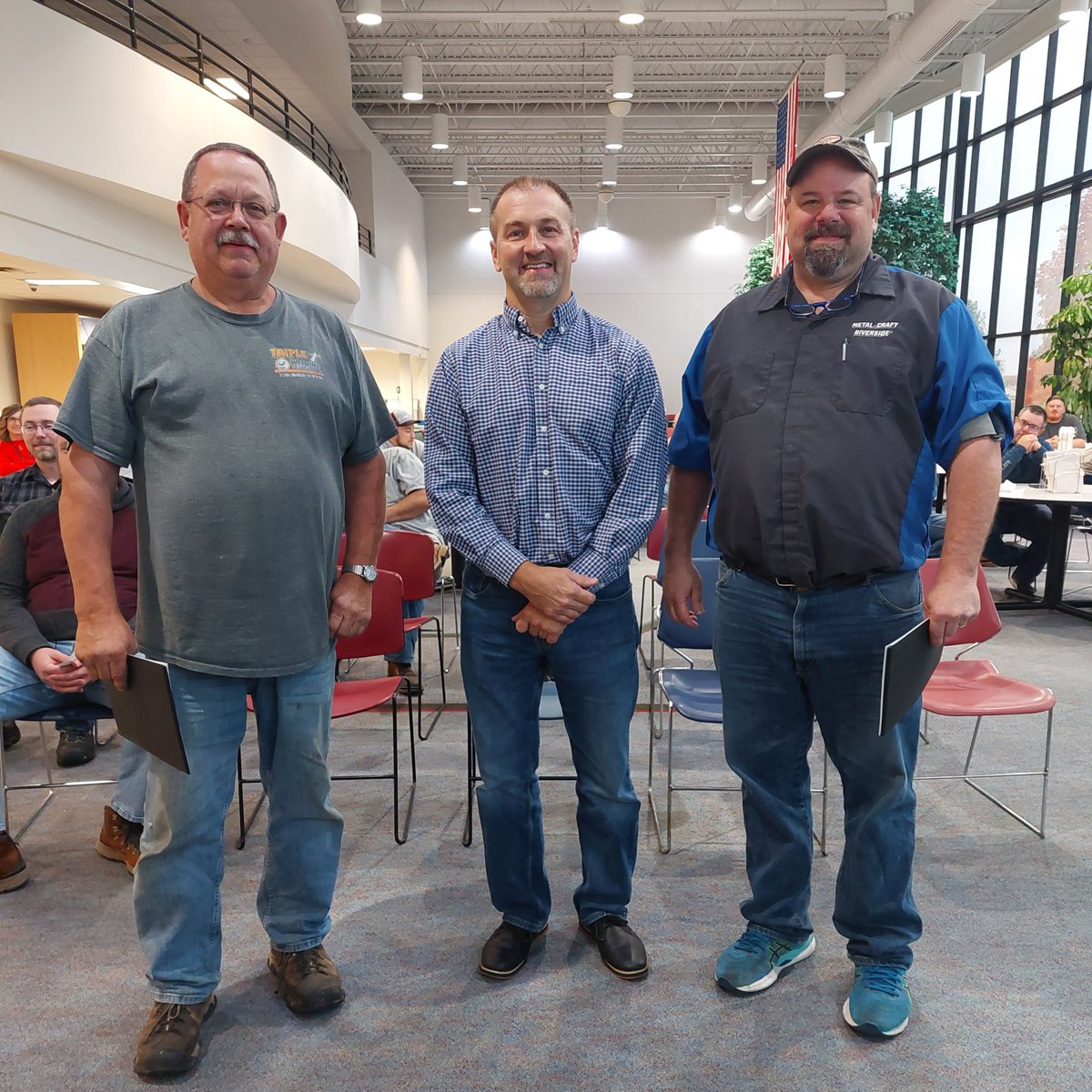 We are fortunate to be celebrating FOUR - 35 year work anniversaries In November &amp; December.
Happy Anniversary Jim Hable, Dale Thorson, Mike Hanley, &amp; Dale Crowell
We are so proud that you are a part of the Metal Craft and Riverside family.