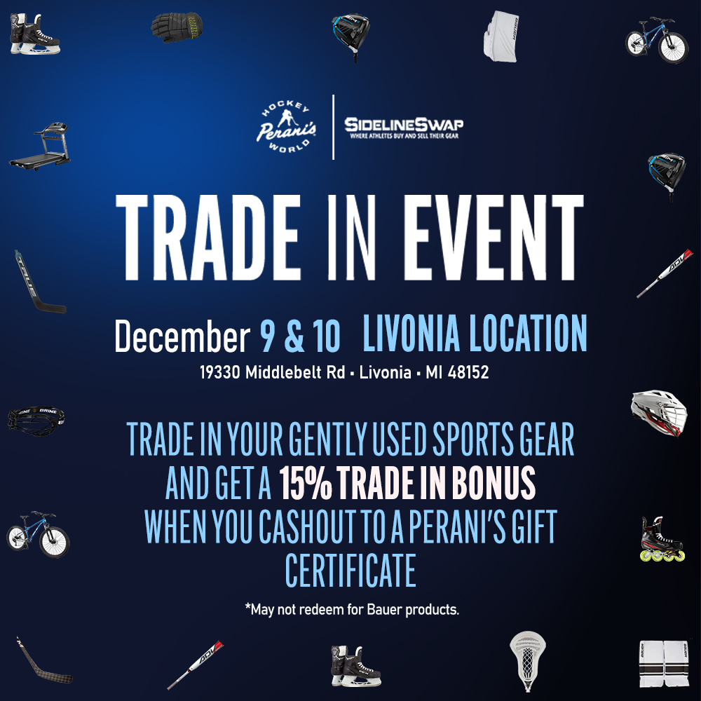hockeyworld's tweet photo. Great  news... We have another Sideline Swap event coming to our Livonia  location! December 9 and 10th bring your gently used gear. https://t.co/wRsEU0dVa2