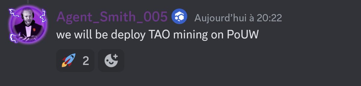 MiningTk's tweet image. Le POUW de $FLUX va permettre de faire fonctionner le minage de $TAO 🚀
@Capetlevrai , tu sais se qu&apos;il te reste a faire 👀