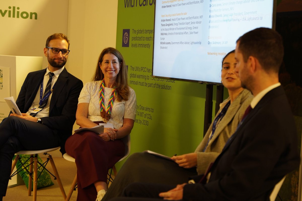 SolarPower Europe (@solarpowereu) on Twitter photo "Community engagement is crucial for the #energytransition. We need to maintain trust between developers & local community, with accessibility and inclusiveness being the key pillars."
- Our Global Affairs Director <a href="/mateheisz/">Máté Heisz</a> at #COP28 on solar energy delivering just transition "Community engagement is crucial for the #energytransition. We need to maintain trust between developers & local community, with accessibility and inclusiveness being the key pillars."
- Our Global Affairs Director <a href="/mateheisz/">Máté Heisz</a> at #COP28 on solar energy delivering just transition