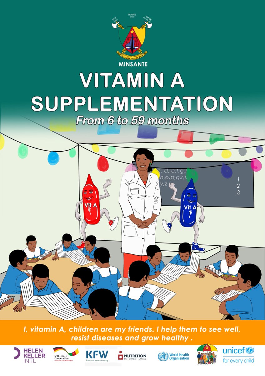 Raoul_Cheudjio's tweet photo. #SASNIM22023
#SASNIMDEC2023

Vitamin A supplements are essential for healthy children.
 @HelenKellerIntl
@MinsanteCMR
#campagne #sante #vitamineA #supplementation #deparasitants #enfants https://t.co/8nRW4aC60d