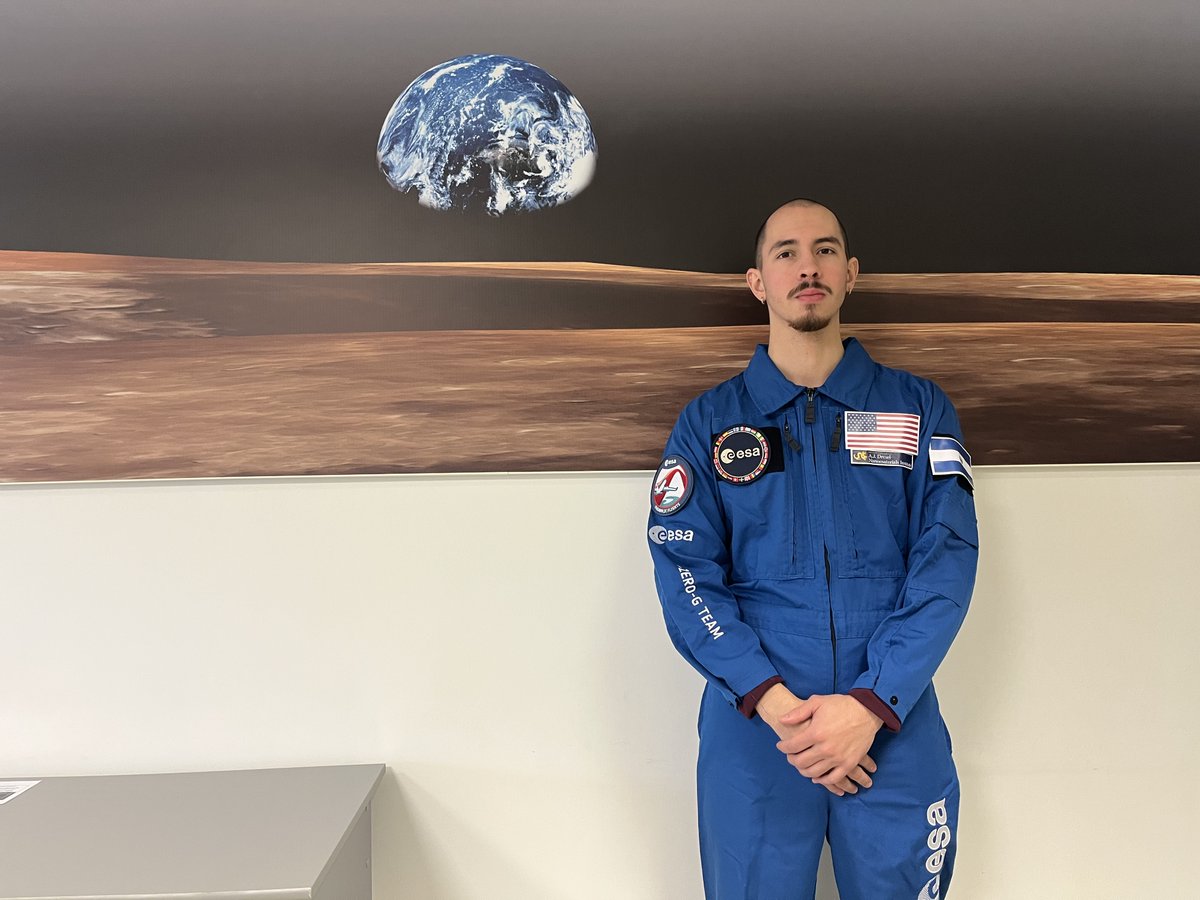 drexelnano's tweet photo. #MXenes in space?? Someday soon! @DrexelUniv PhD candidate Benj Chacon joined the 83rd @esa #parabolicflight campaign with the HydroG project, joining Marie Curie fellow and DNI alum Dr. Laura Fusco. Their experiment explores the #biomedical applications of MXenes in space. https://t.co/leW0ioAGIk