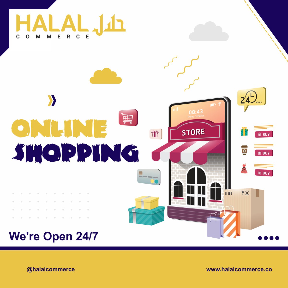 We're open for Business #halalcommerce.co #halal #organic #shopping #lifestyle #Quran #FreeShipping