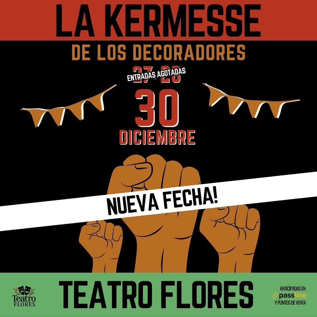 Por el encuentro, familia!
▼●▼ NUEVA FECHA: SÁB 30 DE DICIEMBRE ▼●▼
🏯@teatroflores 🎭
⏰Horarios
19.00hs Puertas
20.30hs Show
🚫+7 años
▼ Entradas por sistema Passline y físicas:
✓ Rivadavia Rock
✓ Mala Difusión
✓ Locuras MORÓN
✓ El buho SAN JUSTO
✓ La Estaka QUILMES