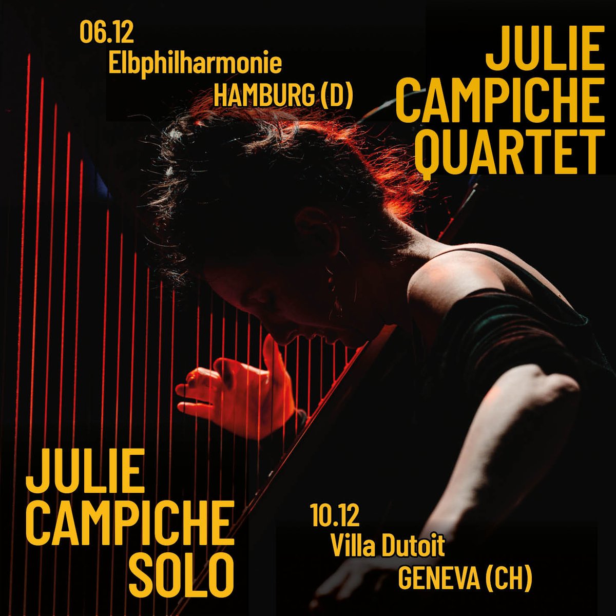 Julie Campiche (@juliecampiche) on Twitter photo Concerts of the week ! 🎶
See you at the <a href="/elbphilharmonie/">Elbphilharmonie</a> in Hamburg with my quartet and at Villa Dutoit in Geneva for a solo show. Concerts of the week ! 🎶
See you at the <a href="/elbphilharmonie/">Elbphilharmonie</a> in Hamburg with my quartet and at Villa Dutoit in Geneva for a solo show.