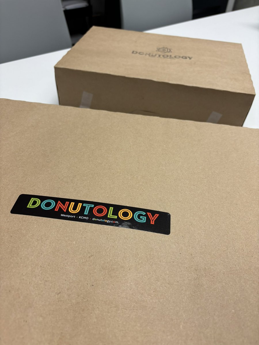 Enjoying delicious treats from <a href="/donutologykc/">Donutology</a>. Thank you to the <a href="/KcpsFoundation/">KCPS Foundation</a>!