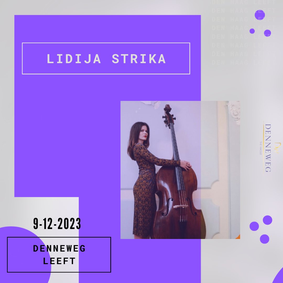 🔥Get to know our artists that will perform this weekend at Denneweg Leeft🔥

💫 Lidija Strika enrolled her Jazz double bass studies in Klagenfurt (Austria) and continued her degree in Den Haag where she is an active musician on the scene.