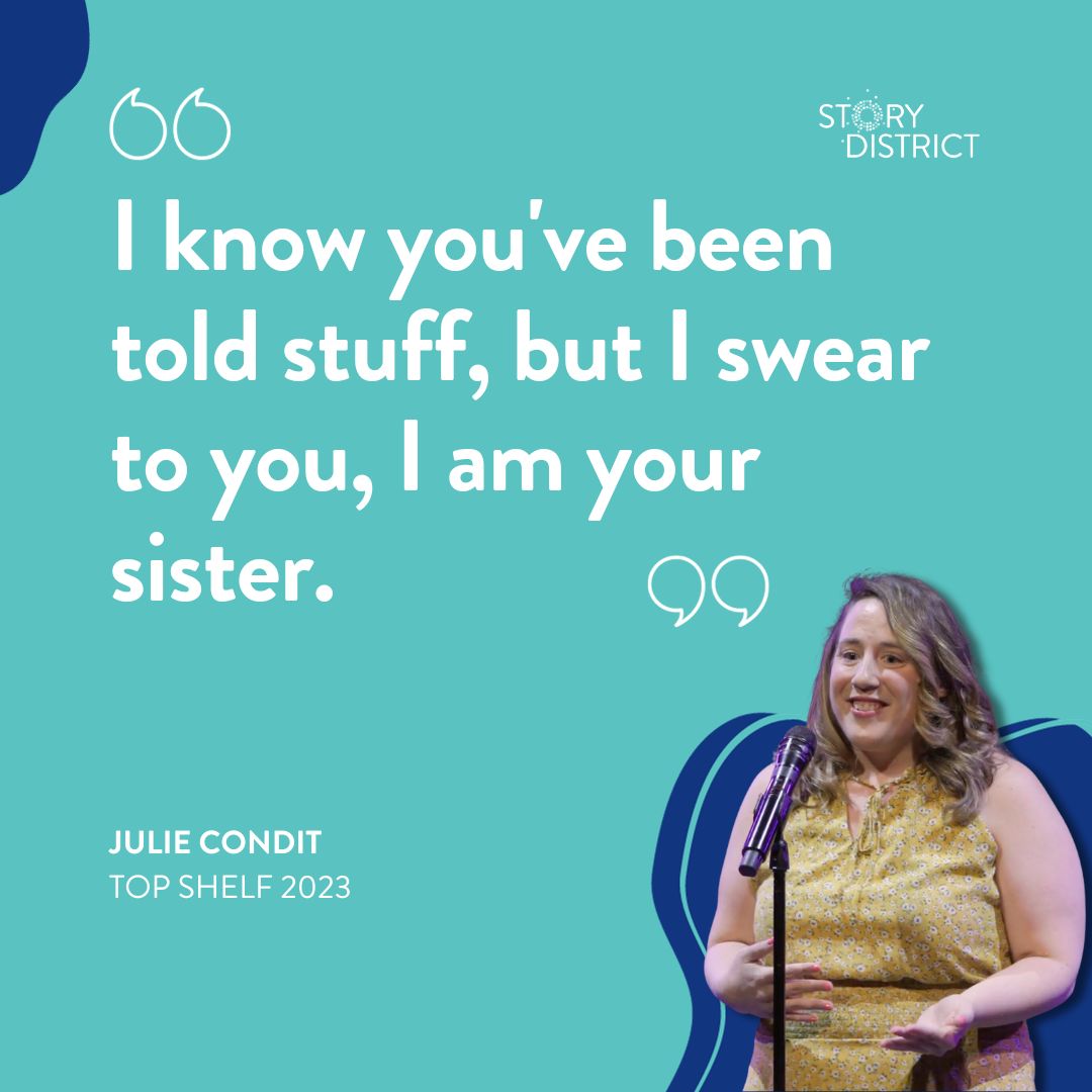 When life sends you a random Facebook message from someone claiming to be your sister, you know it's time for serious detective work. 🕵️‍♀️🔎 

Join Julie and 7 more storytellers chosen for Top Shelf at Capital Turnaround for more jaw-dropping tales.
