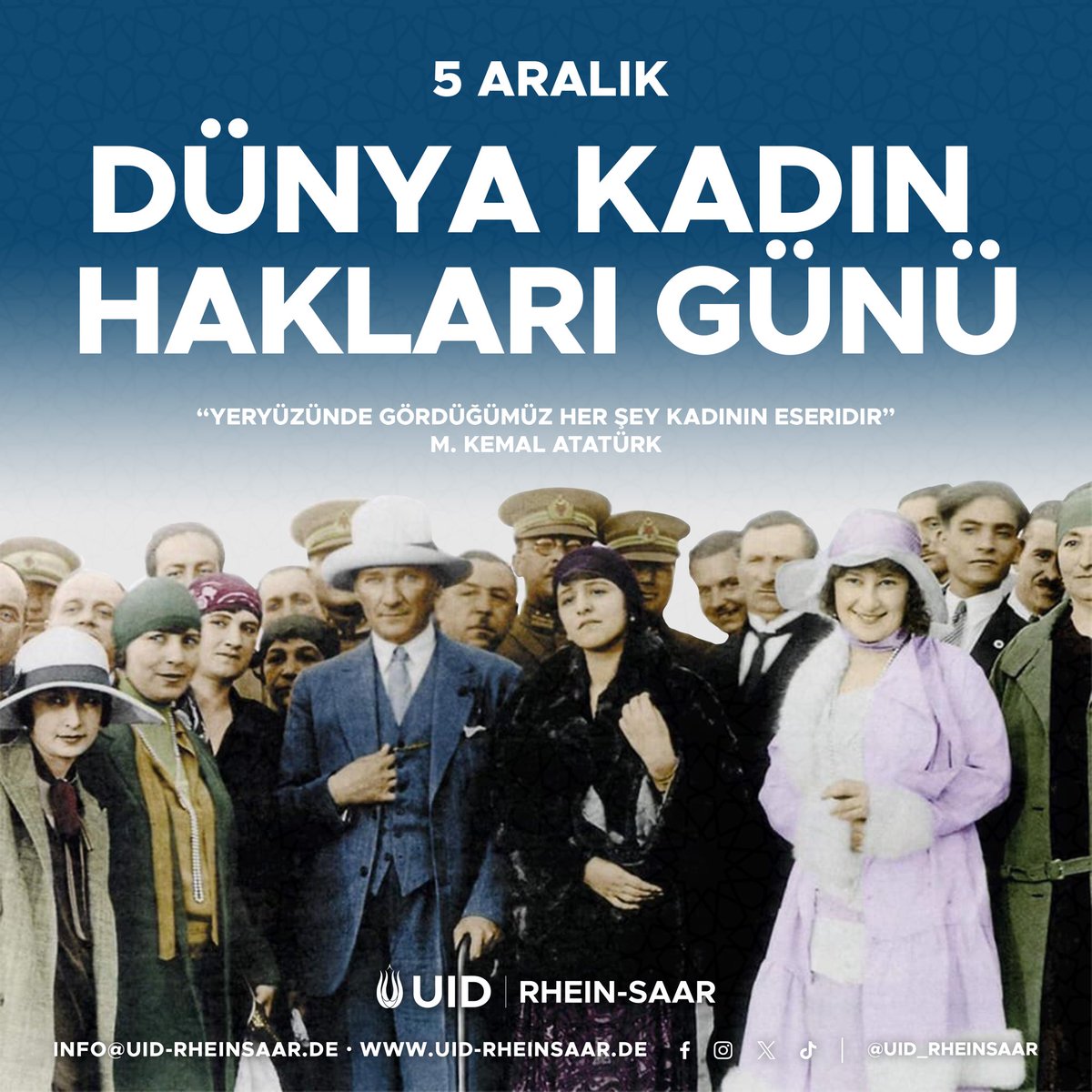 uid_rheinsaar's tweet image. Türk kadınına seçme ve seçilme hakkının verilişi 5 Aralık Dünya Kadın Hakları günü kutlu olsun! 

#UID #uidrheinsaar #5aralıkdünyakadınhaklarıgünü