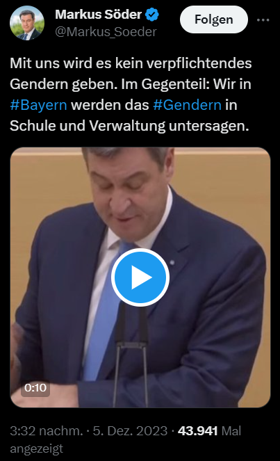 Volksverpetzer's tweet photo. Die #Verbotspartei CSU und Vorsitzender #Söder: Gegen "#Sprechverbote" wettern, die man dreist frei erfunden hat, um darauf selbst mit einem Sprechverbot zu reagieren. Im Februar noch "Leben und leben lassen" - Heute Sprachdiktat. Eine Politik, fundamental mit Lügen &amp; Verboten. https://t.co/XnTii2ma13