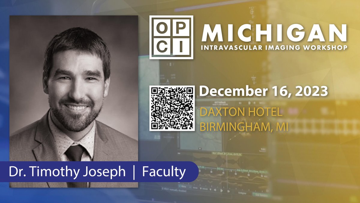 OPCI (@opcilive) on Twitter photo Faculty Shout Out: We're thrilled to welcome Dr. Timothy Joseph as faculty for OPCI's Inaugural Intravascular Imaging Workshop! Dr. Joseph will share his expert guidance as the lead on the <a href="/acist_medical/">ACIST Medical Systems</a> HDi IVUS System hands-on session. Learn more opci.events/michigan. Faculty Shout Out: We're thrilled to welcome Dr. Timothy Joseph as faculty for OPCI's Inaugural Intravascular Imaging Workshop! Dr. Joseph will share his expert guidance as the lead on the <a href="/acist_medical/">ACIST Medical Systems</a> HDi IVUS System hands-on session. Learn more opci.events/michigan.