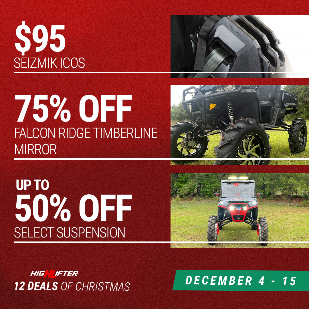 HighLifter's tweet photo. High Lifter's 12 Deals of Christmas 🎄! Get your ride ready for the new year with these limited-time deals. Don't miss out on your chance to spruce up your ride before 2024! #12DealsOfChristmas

Shop sales here: https://t.co/Zbqb1Nk5MD https://t.co/P3n8oqBY6B