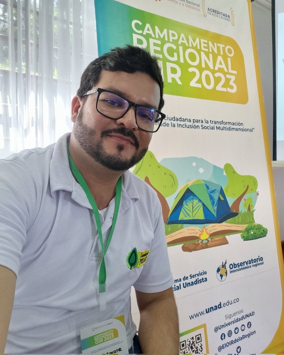 Estamos presentes en el #CampamentoOIRTerritoriosdePazyVida <a href="/ElOIRdelaRegion/">El OIR de las Regiones UNAD</a> gracias a la invitación de <a href="/UniversidadUNAD/">Universidad UNAD</a> a través del CEADGaragoa. Nuestro Director <a href="/ManuelGZarateL/">Ginalbert Zárate L</a> asiste a este importante evento.