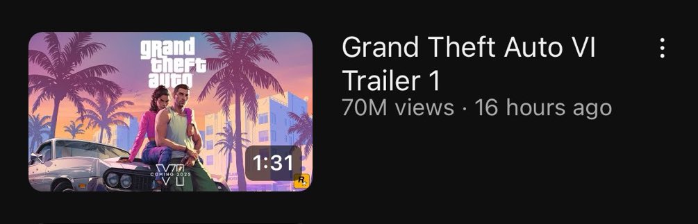 Is the GTA 6 Trailer the Most-Viewed  Video in 24 Hours?