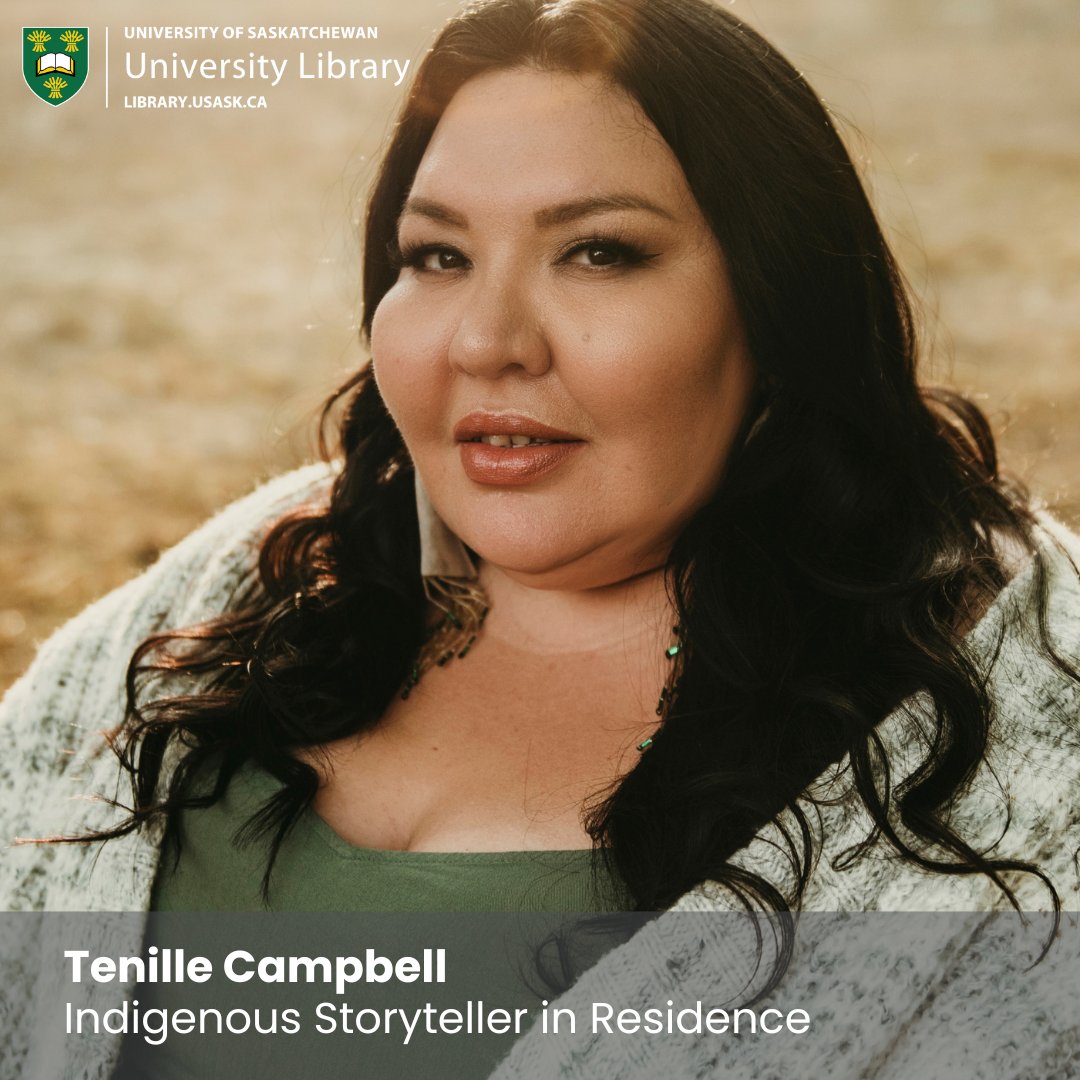 Tenille Campbell, acclaimed poet and @sweetmoonphoto owner, is the 2024 University Library Storyteller in Residence! A “Daughter of Northern SK” with Dene and Métis roots, she’ll explore friendship & joy through beading, portraits and self-love poetry. More details in Jan 2024!