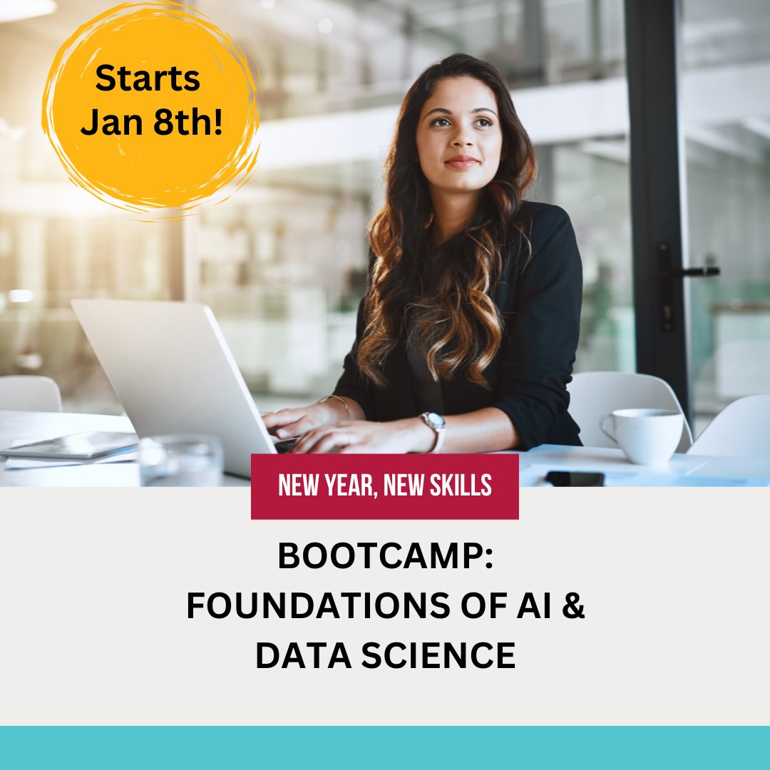 learn_CCHS's tweet image. Level up your New Year with a transformative journey! Join our AI &amp;amp; Data Science Bootcamp – the perfect foundation for acquiring cutting-edge skills.  

Register at bit.ly/3EAYNJl
#NewYearNewSkills #AIDataScience #studyatcchs #tech #tuesdaytech #techtuesday